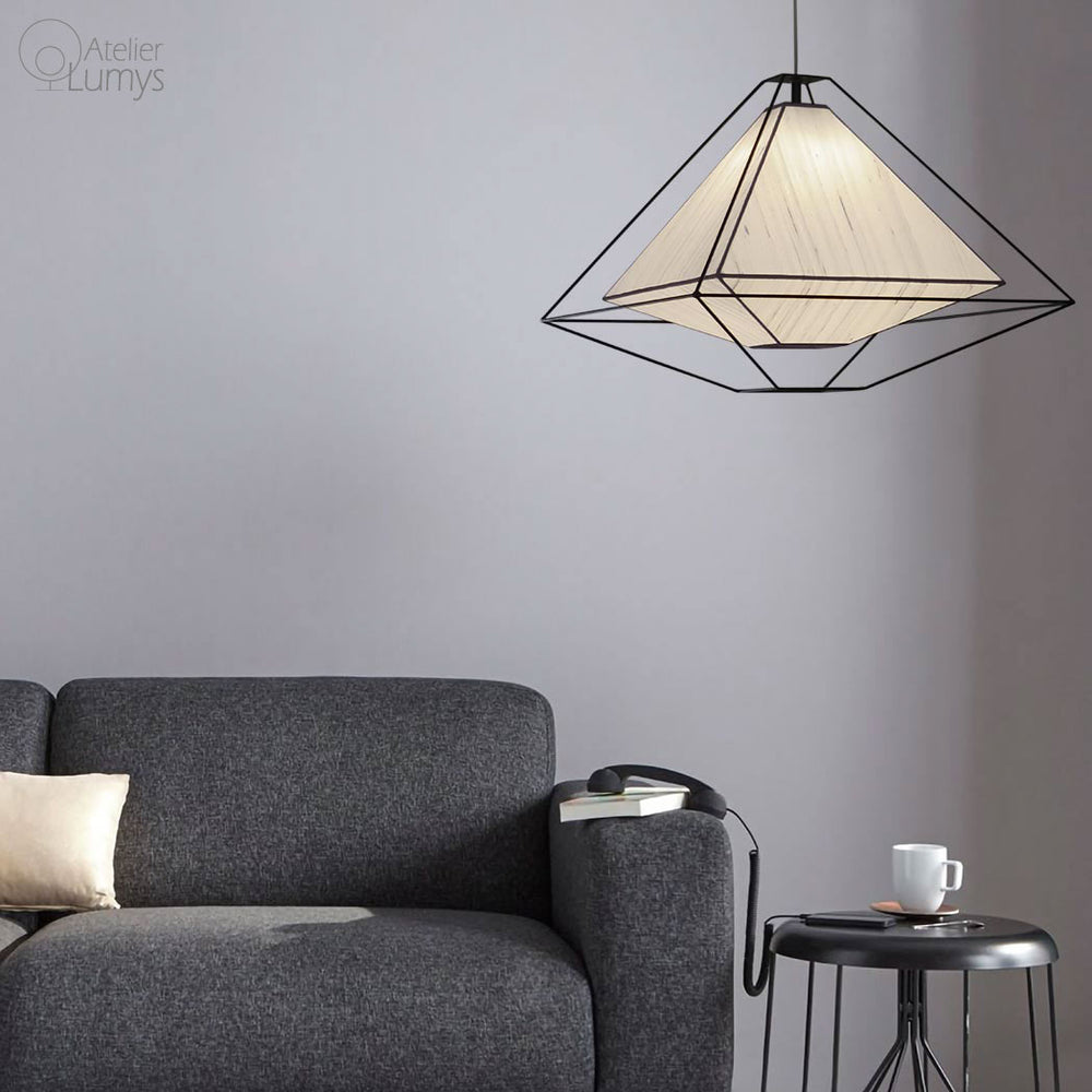 Silk Rosetta Hanging Lamp - Atelier Lumys